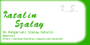 katalin szalay business card